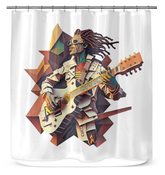 Percussive Pulse Shower Curtain